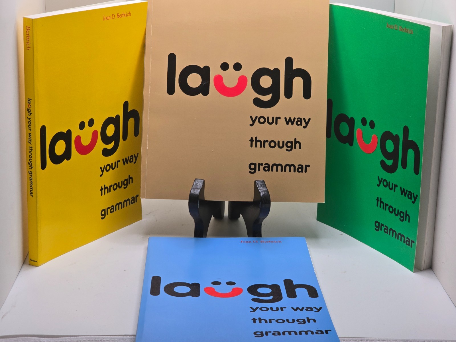 Laugh Your Way Through Grammar Joan Berbrich Amsco 4 Book Set Yellow Tan Green B