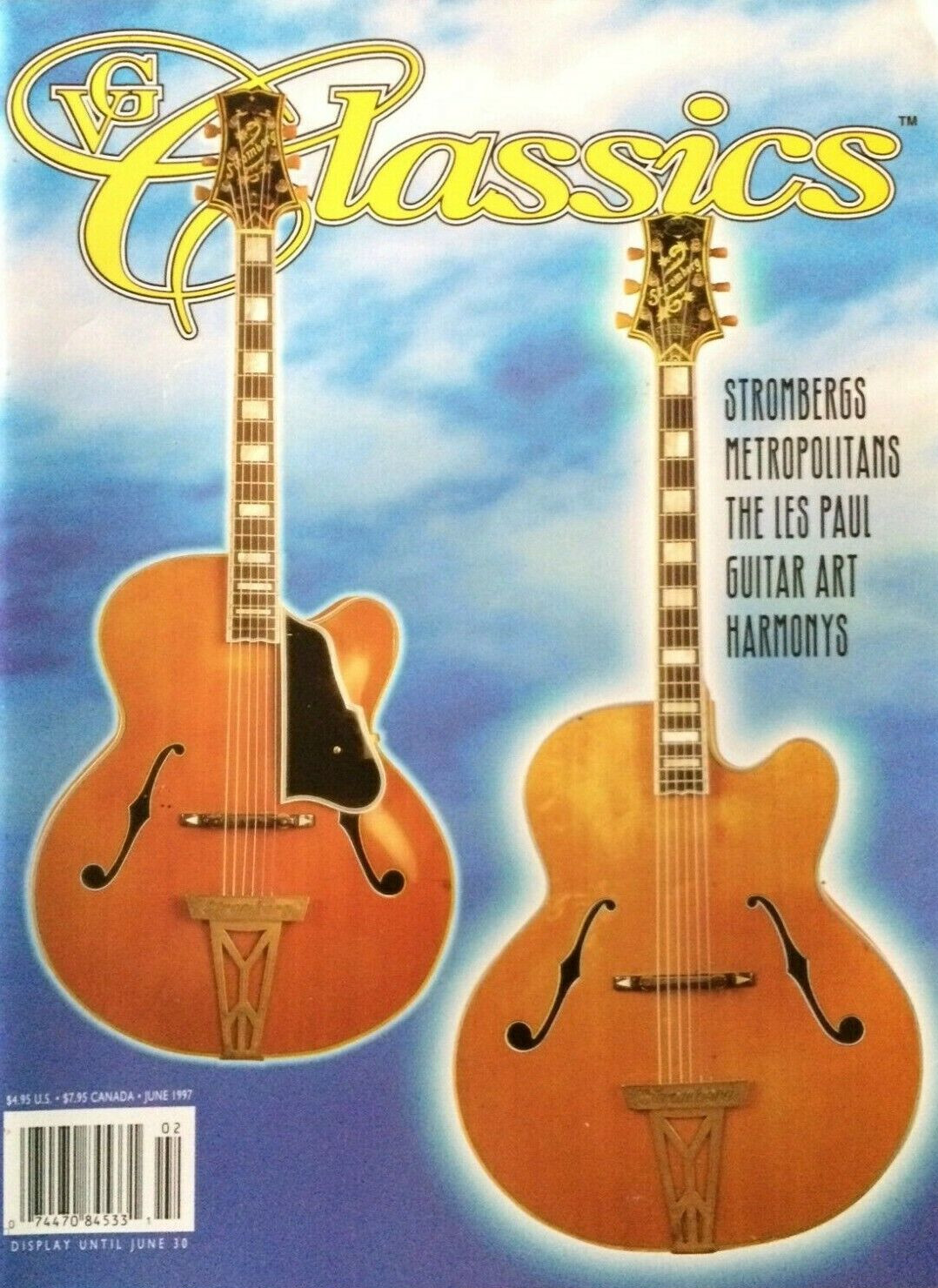 Vintage Guitar Classics Magazine June 1997 Stromberg Metropolitan Les Paul NEW!