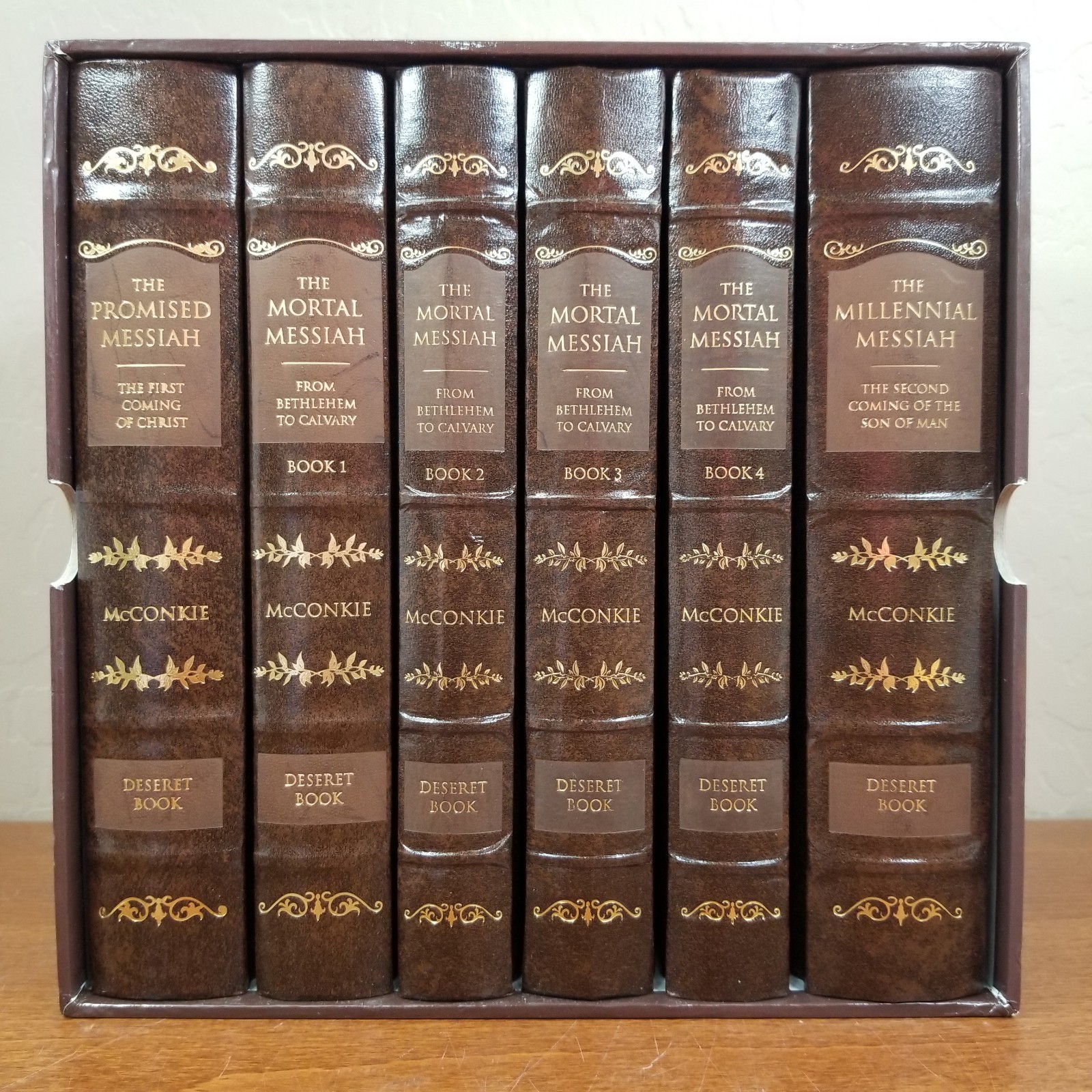Complete Leather Set 6 Messiah Hardcover McConkie LDS Mortal Promised Millennial