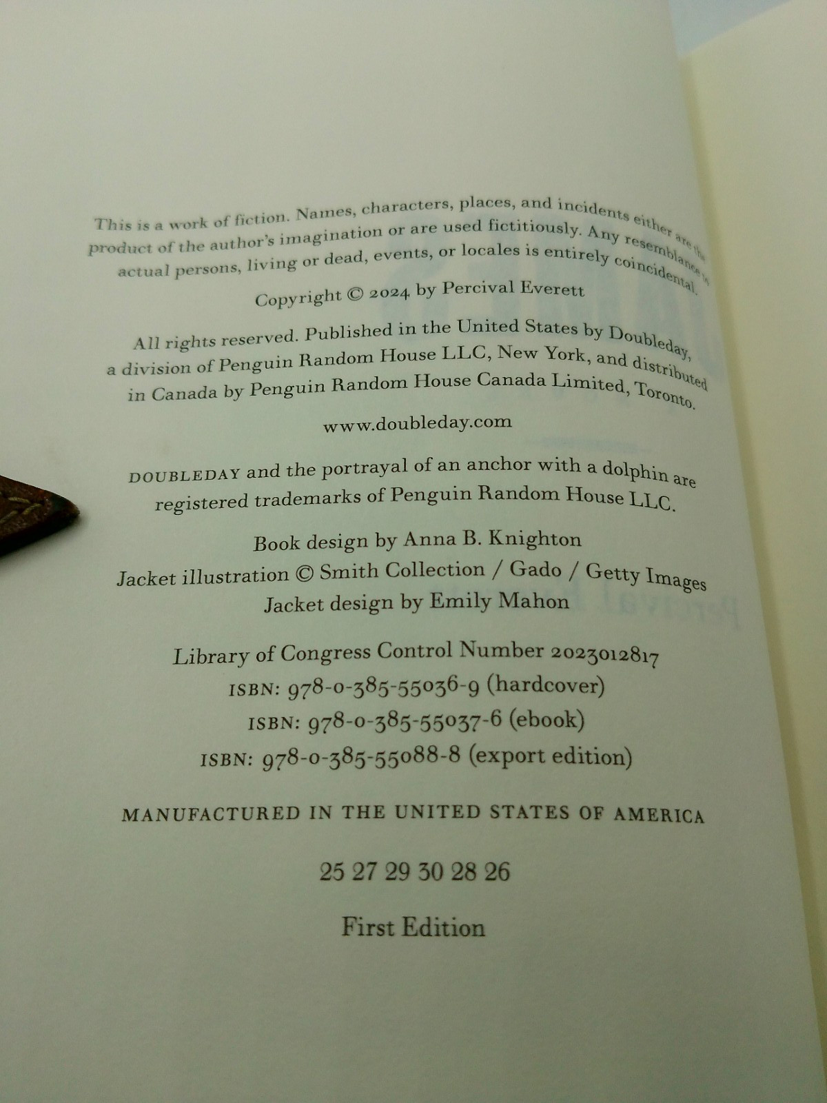 James | Percival Everett | Doubleday | 2025 | SIGNED