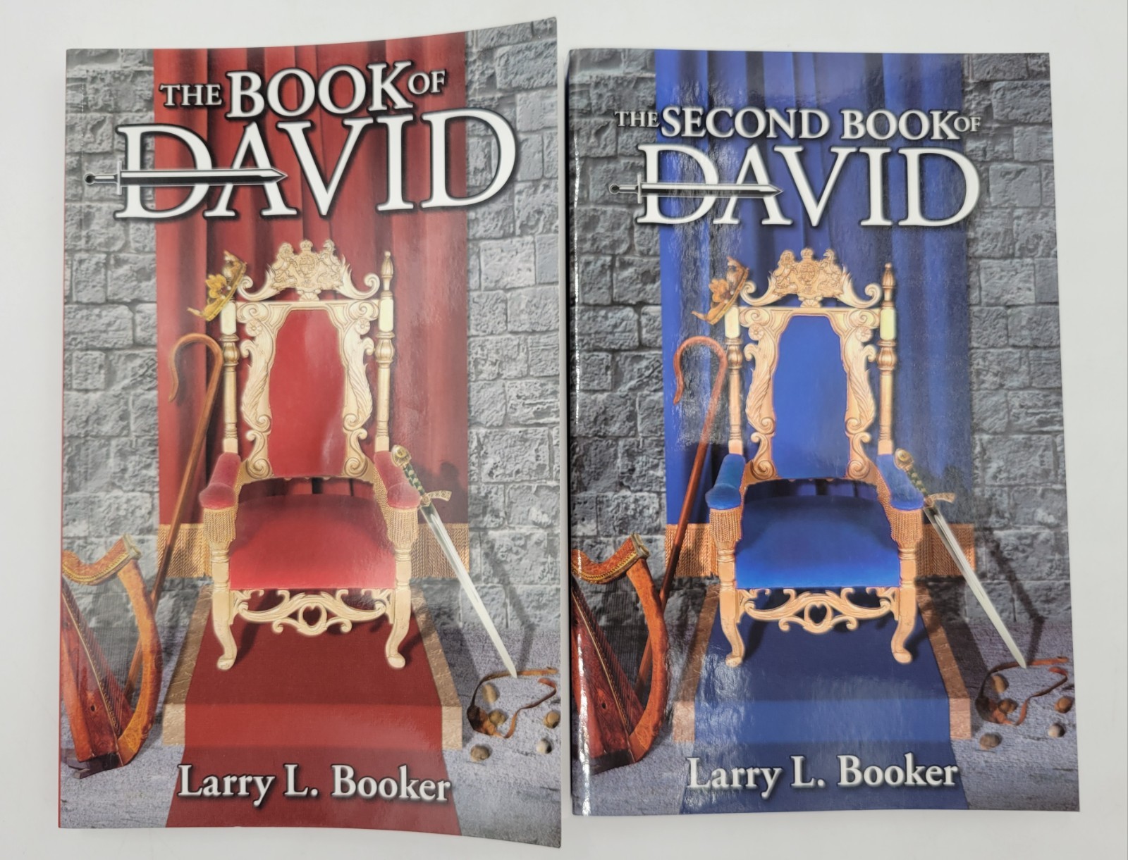 The Book & Second Book Of David 2 Paperback Lot Larry L. Booker Volumes 1 & 2 VG