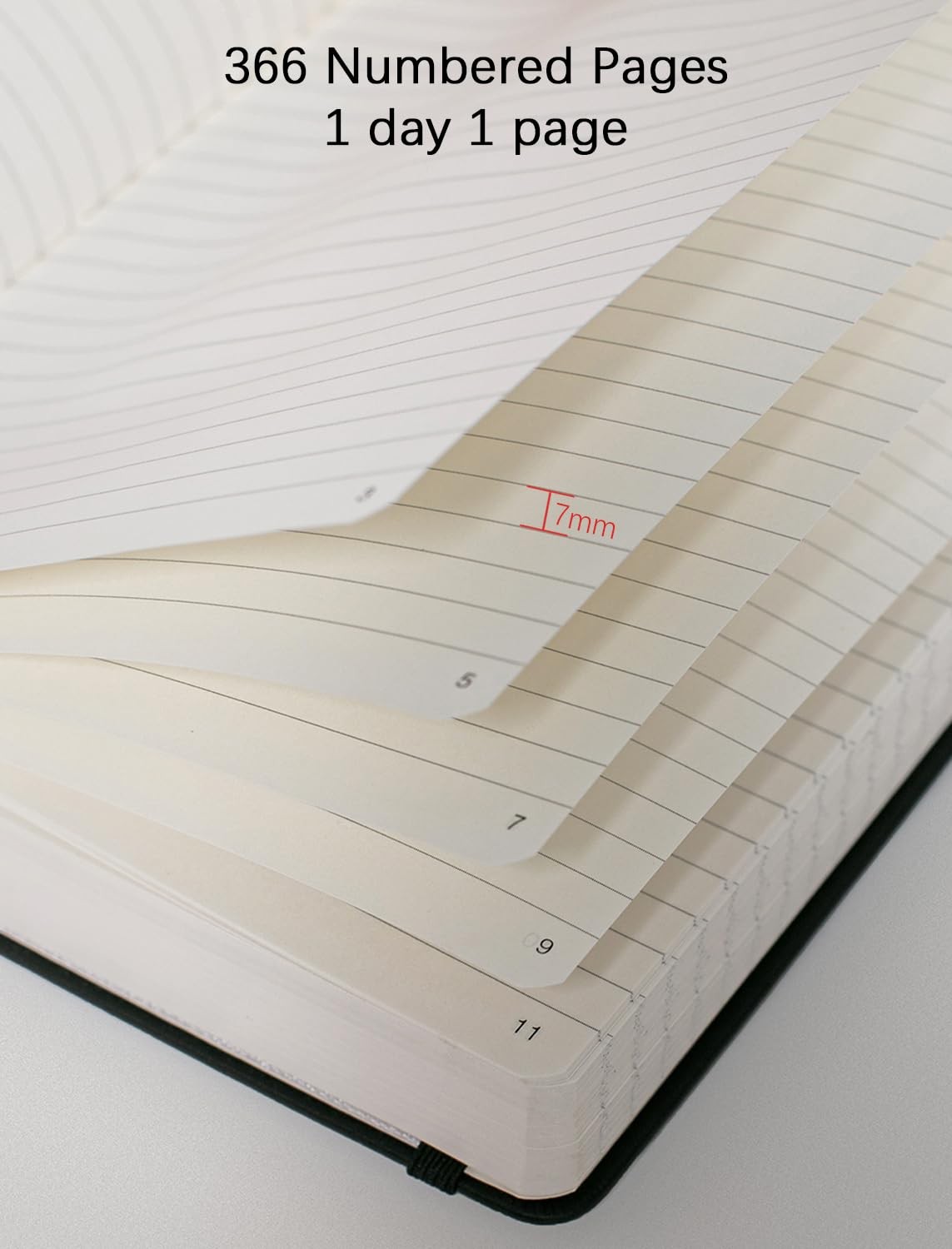 Thick College Ruled Notebook with 366 Numbered Pages, A5 Journals for Writing…