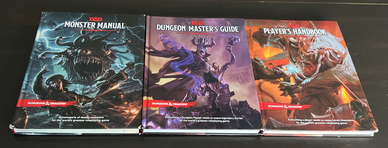 DND Core Book Lot of 3 Players Handbook DM Guide Monster Manual 5e 2014