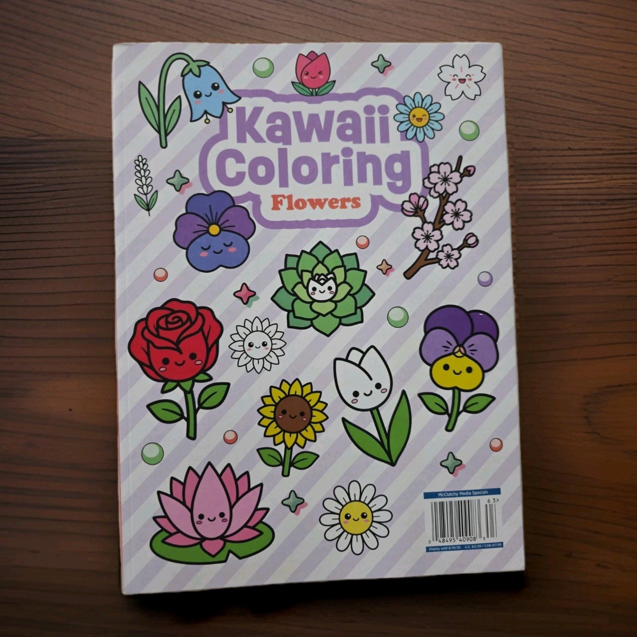 Kawaii Coloring Book Flowers