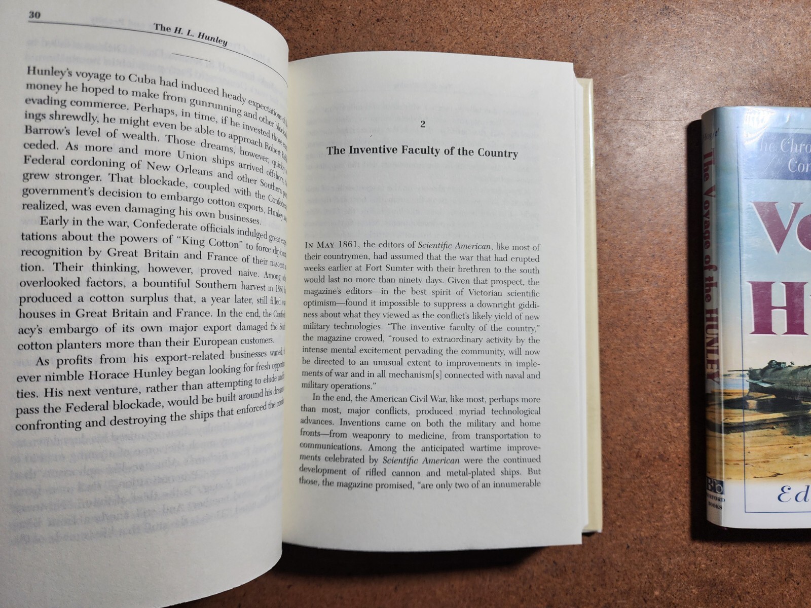 2 CIVIL WAR Books on the H.L. HUNLEY Confederate Submarine – HC/DJ’s