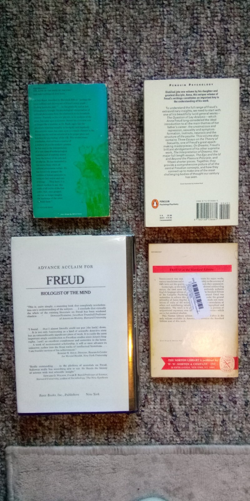Freud And Otto Rank, Four Book Lot gd To vg Condition