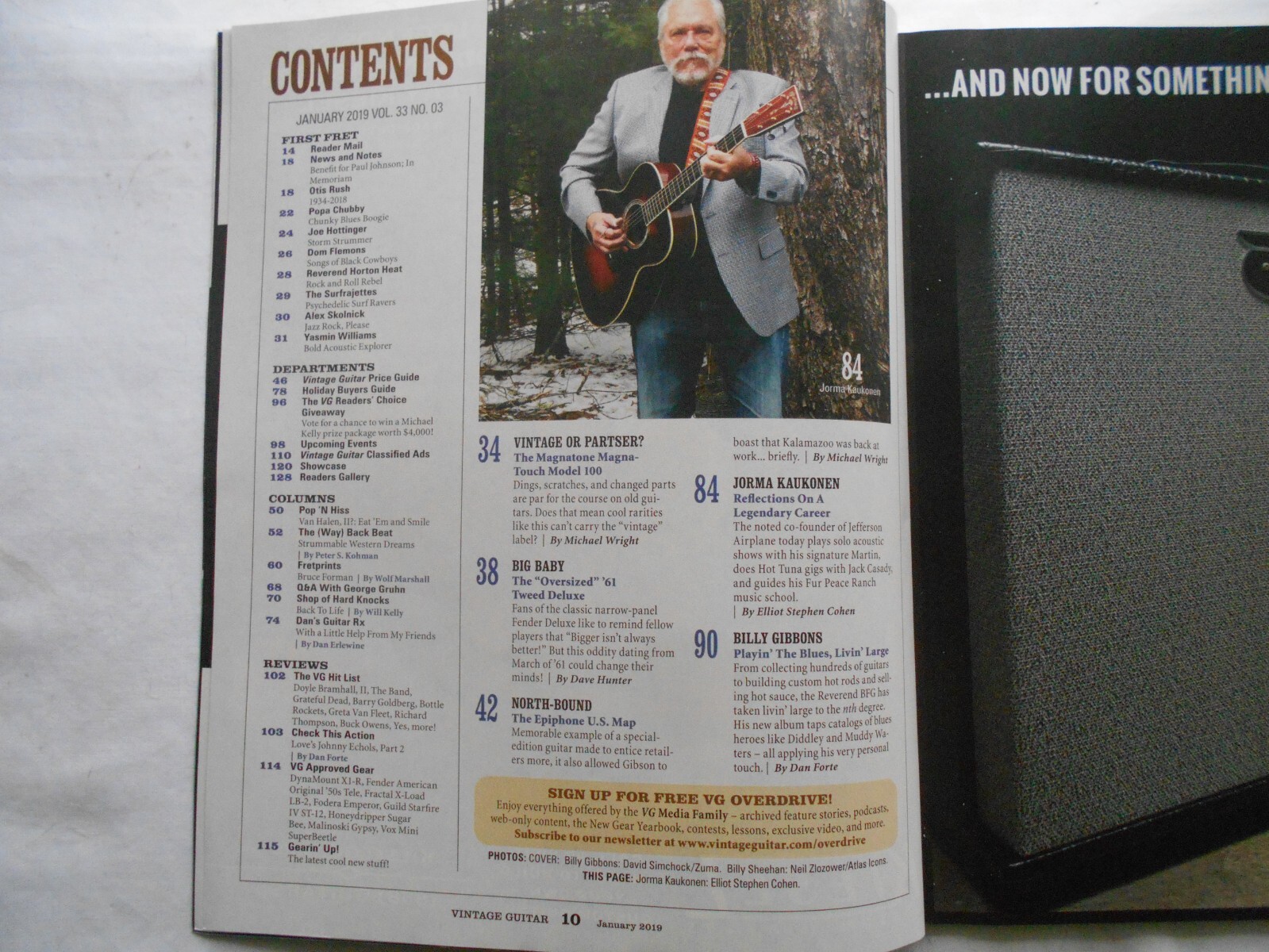 VINTAGE GUITAR MAGAZINE-JANUARY,2019