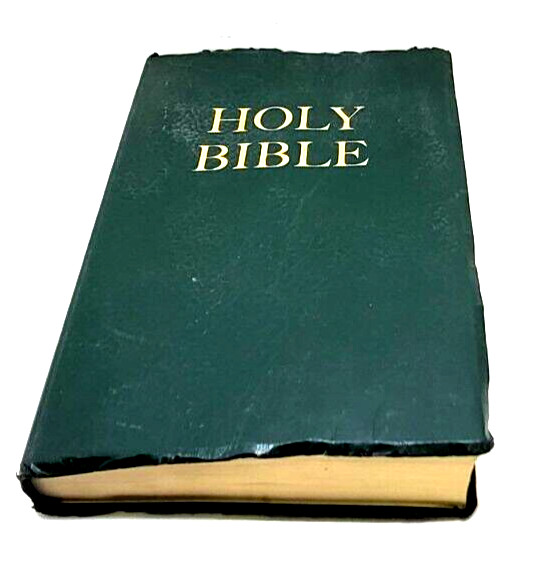 Holy Bible 2006 KJV Barbour Press Green Faux Leather Word of Jesus in Red