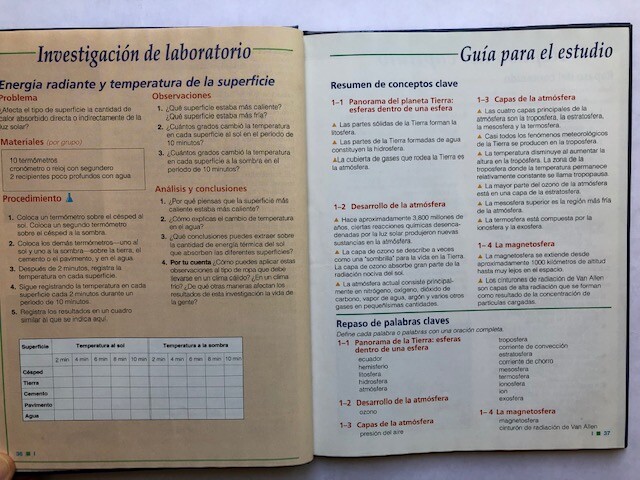 Explorando El Planeta Tierra [Prentice Hall Ciencia] 184 pages with no damage