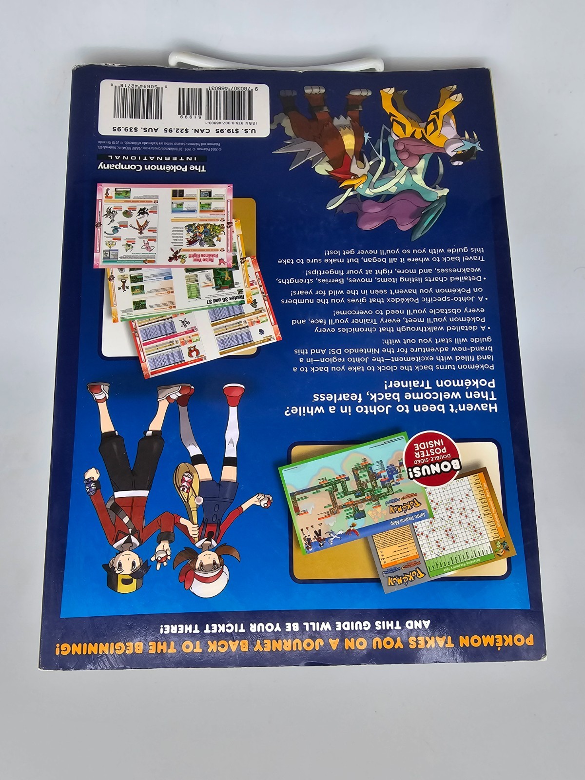 Pokemon HeartGold & SoulSilver Strategy Guide (Trade Paperback, 2010) w/Poster