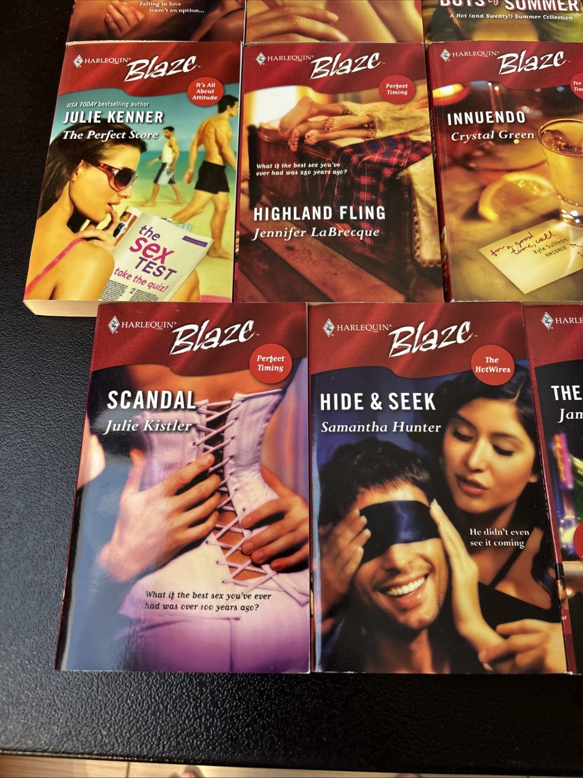 NEW Vintage Lot/15 Harlequin Blaze 2000’s Romance Books 245-269