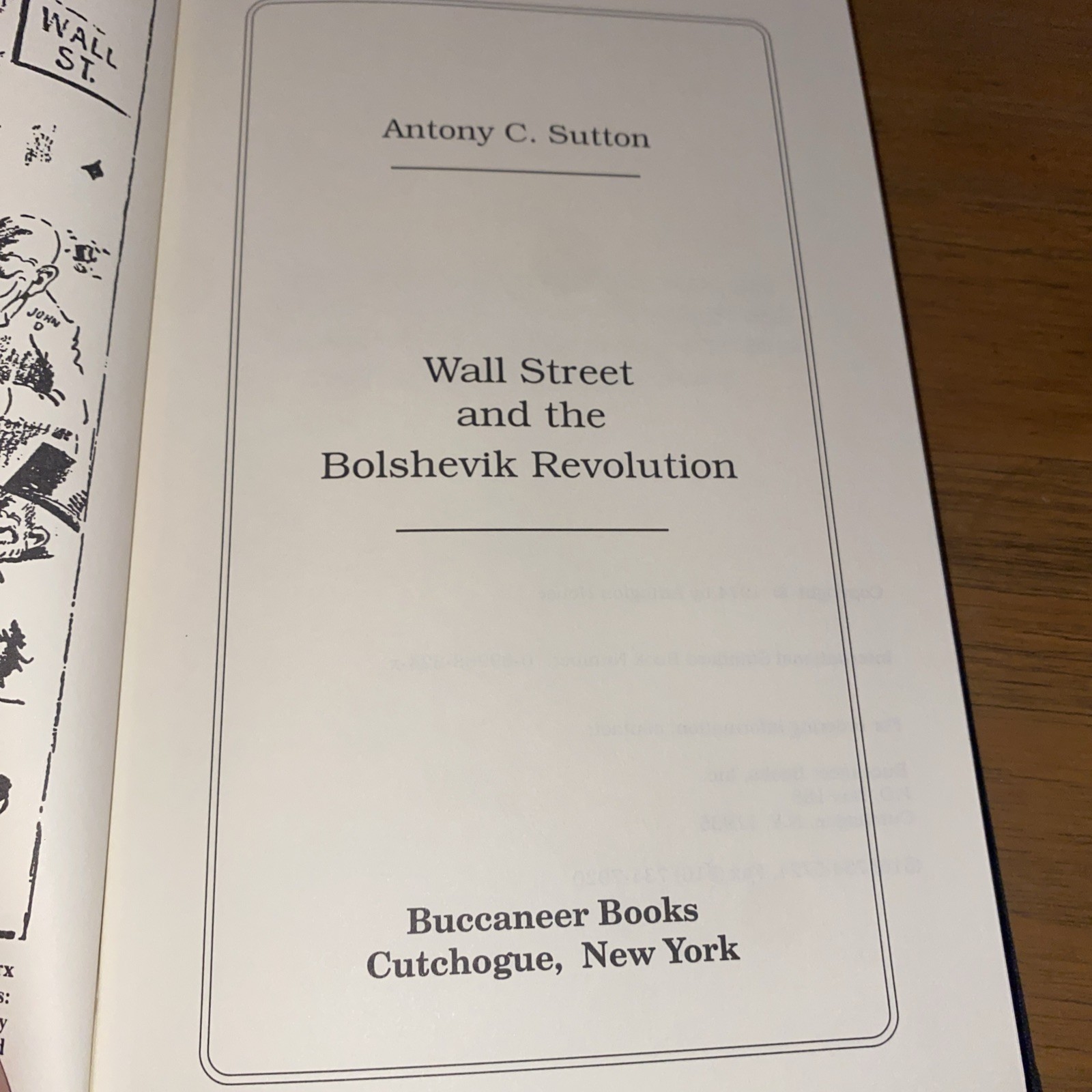 Wall Street and the Bolshevik Revolution by Antony C. Sutton (1974, Hardcover)