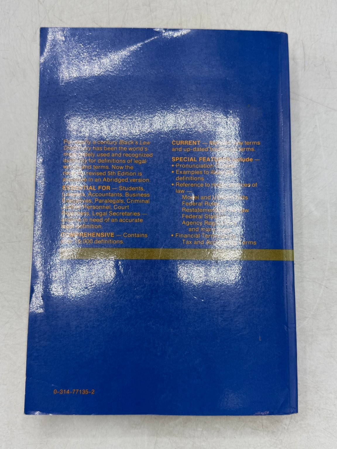 Black’s Law Dictionary Henry Campbell Black 1989 Abridged Fifth Edition Law West