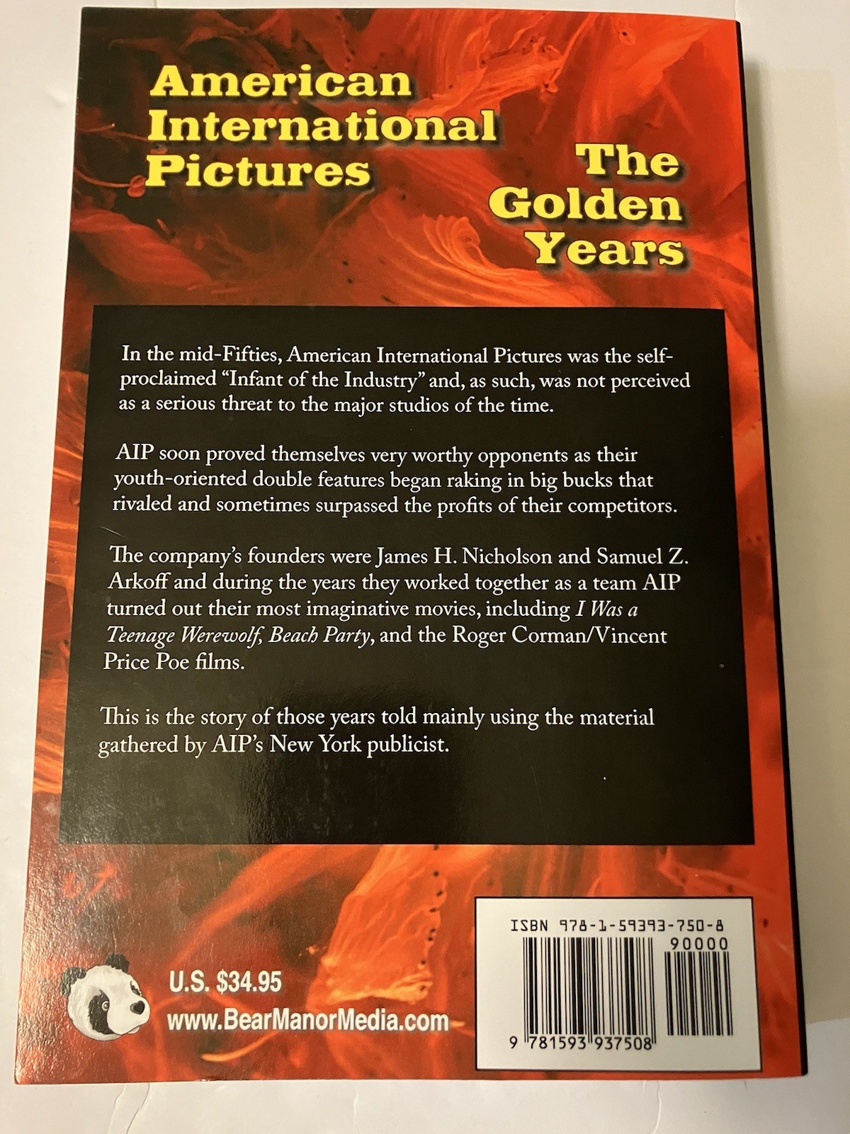 AMERICAN INTERNATIONAL PICTURES THE GOLDEN YEARS GARY A. SMITH 2013 PB AIP FILMS