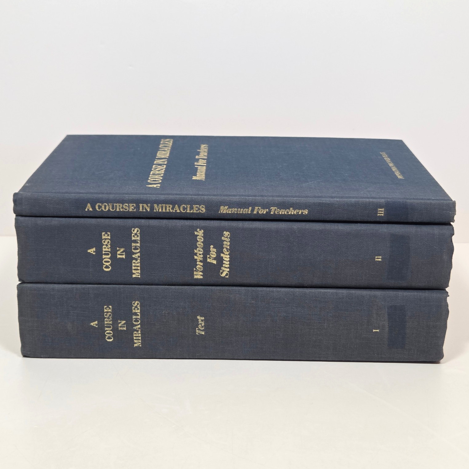 1975 Course In Miracles Rare 1st Ed 3 Vol HC Set Esoteric Channeled Mysticism
