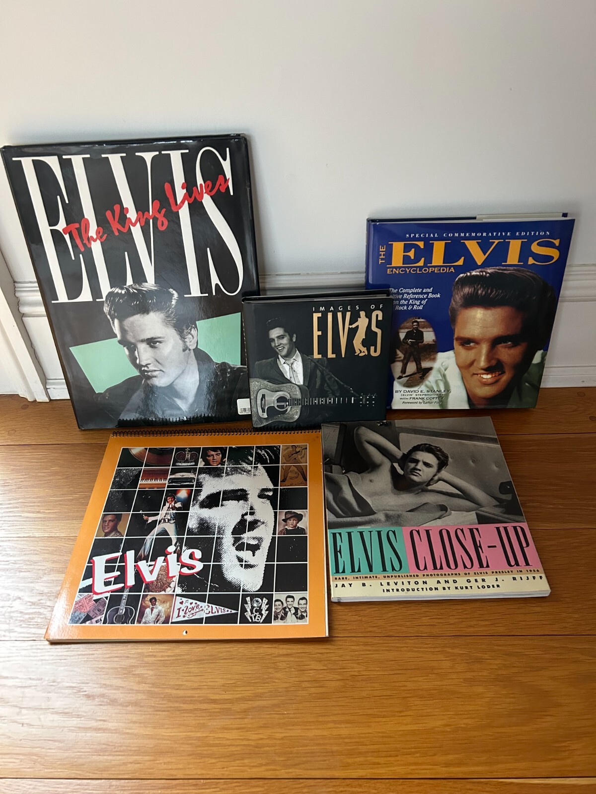 Lot of 4 Books About ELVIS Presley:Various Authors & Titles w/Elvis Calendar