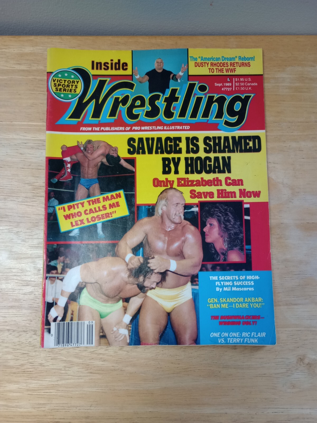 INSIDE WRESTLING SEPTEMBER 1989 RIC FLAIR HULK HOGAN DUSTY RHODES LEX LUGER WWE