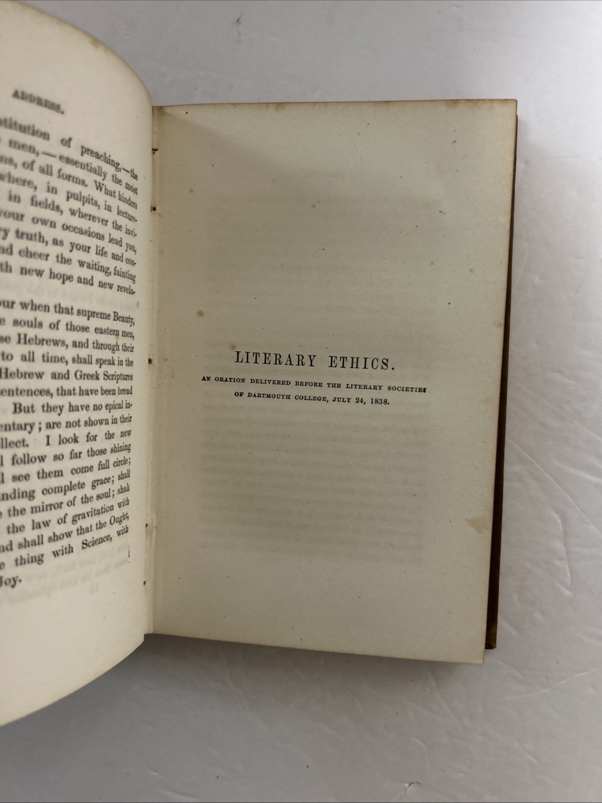 Miscellanies : Embracing Nature, Addresses, and Lectures by R W Emerson 1856 HC