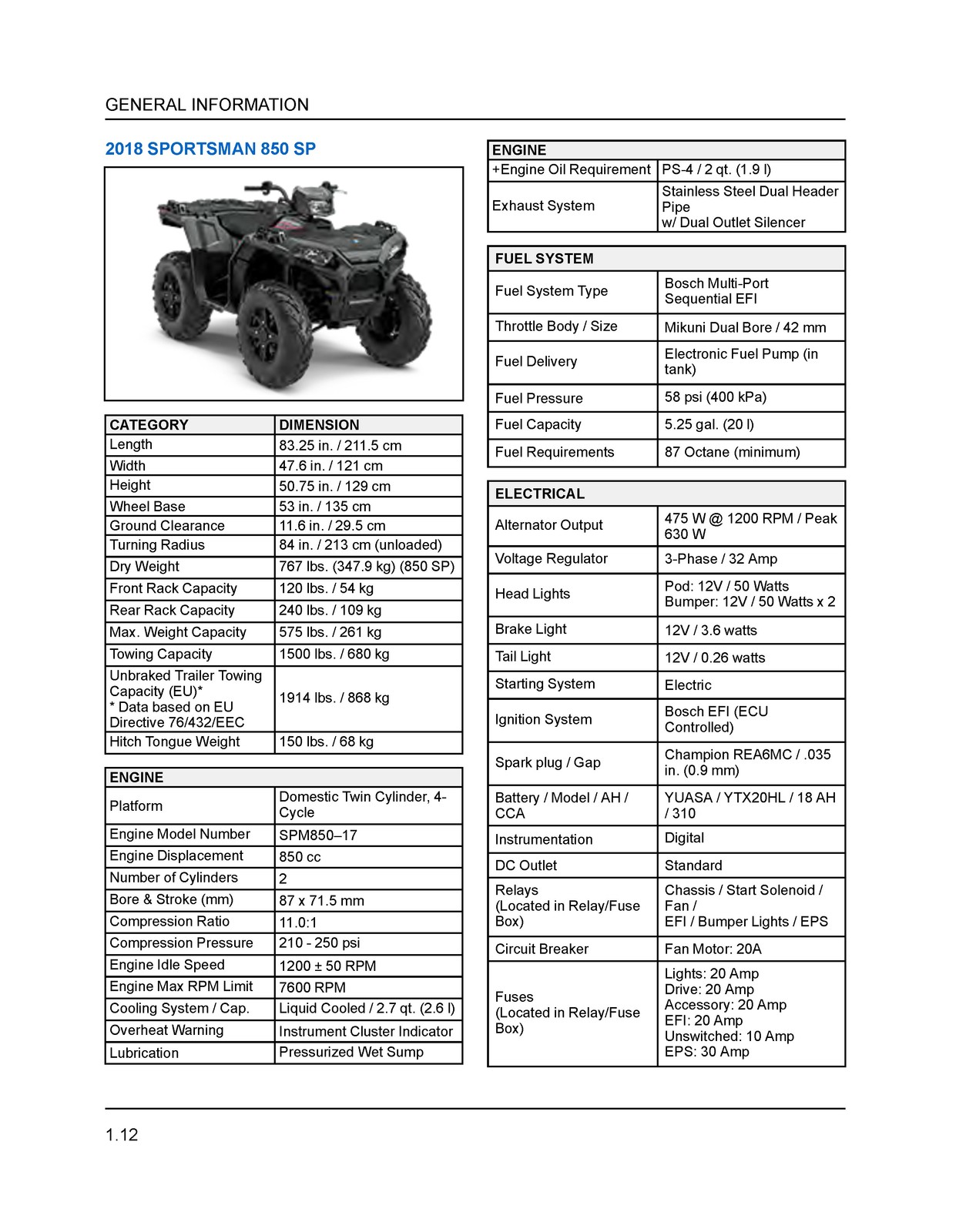 POLARIS Sportsman 850 1000 XP High Lifter Service Manual , FOLDOUTS