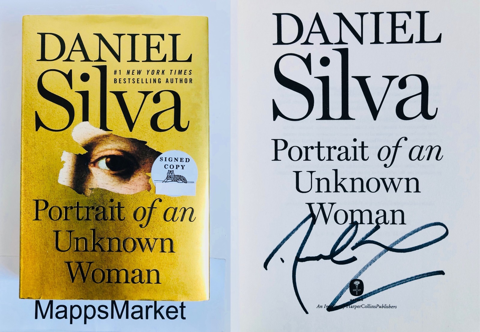 SIGNED Portrait of an Unknown Woman (Gabriel Allon Series 22) 1st/1st (2022, HC)