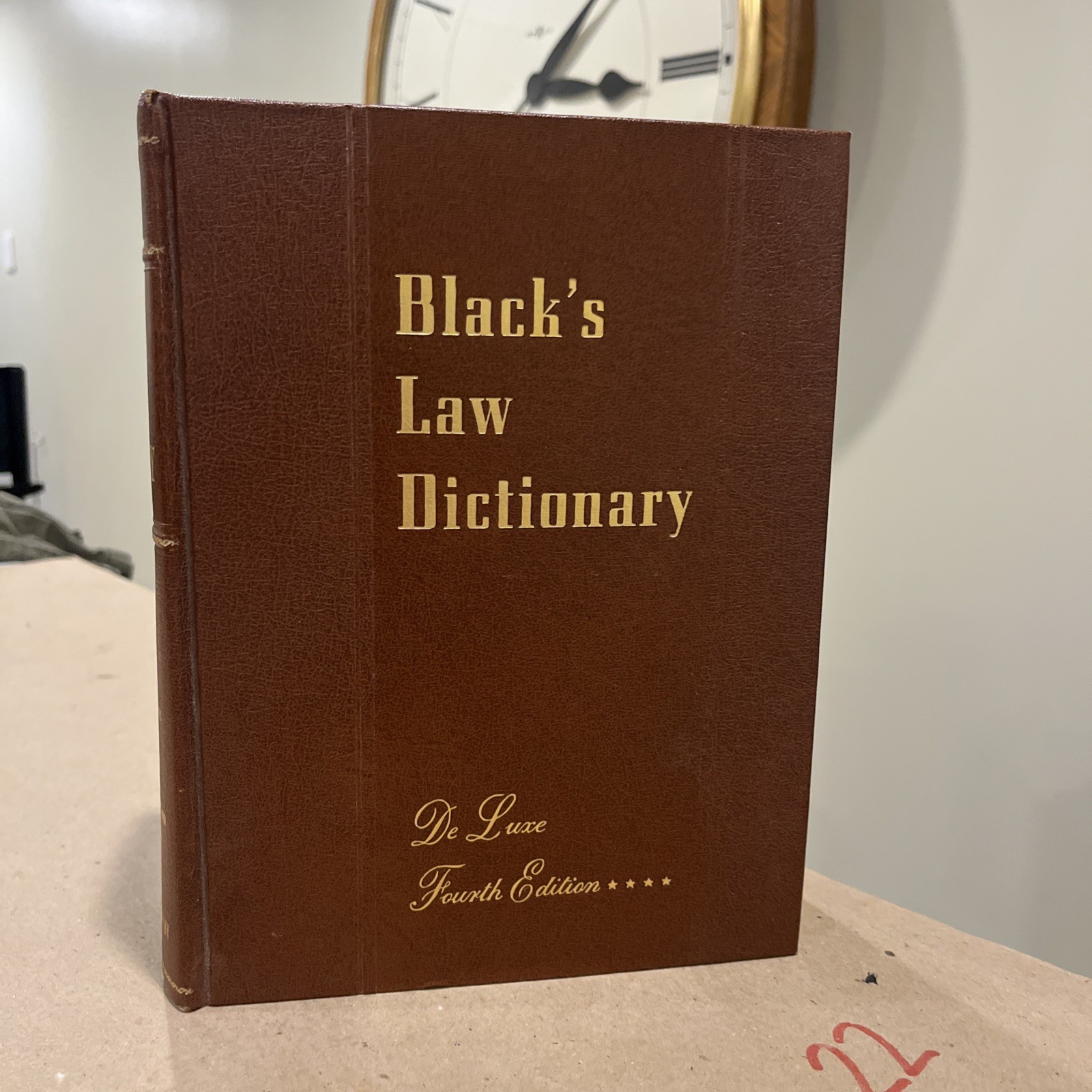 Black’s Law Dictionary De Luxe Indexed Tabbed Fourth 4th Edition / Pre-owned