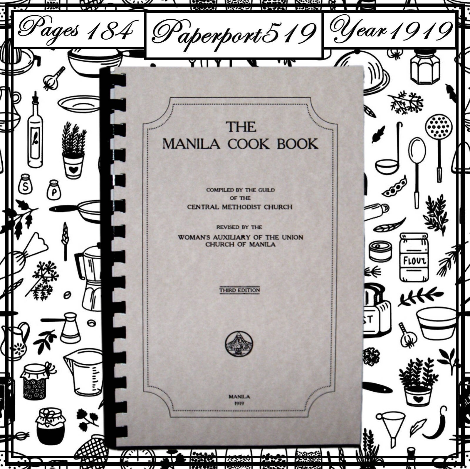 1919 The Manila Cook Book 184 Pages