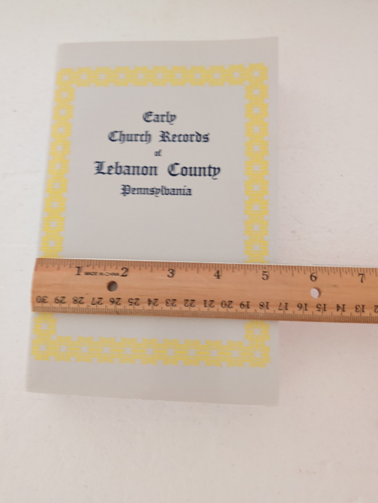 Early Church Records Of Lebanon County PA F. Edward Wright Paperback