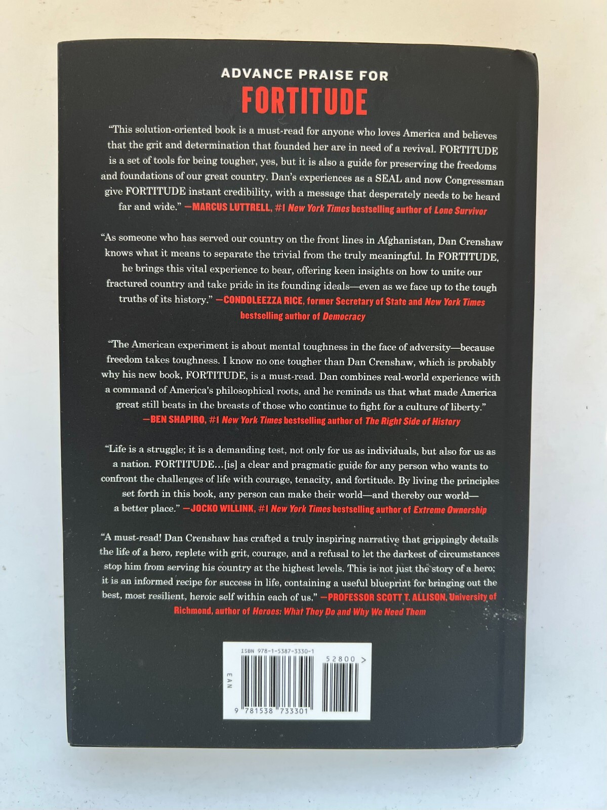 Congressman Dan Crenshaw Signed Book—Fortitude (NEW 1st Ed. with COA)