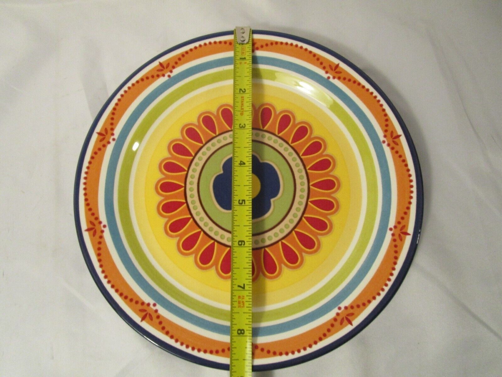 Pier 1 Mexicali Ironstone Salad Luncheon Plates 8 3/4″ 8.75″ Diameter Excellent