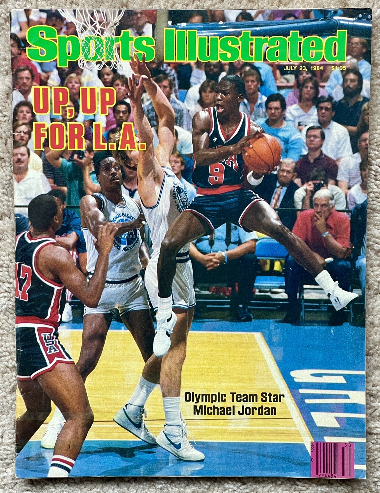 SPORTS ILLUSTRATED 1984 MICHAEL JORDAN USA OLYMPIC TEAM-BULLS-LABEL REMOVED