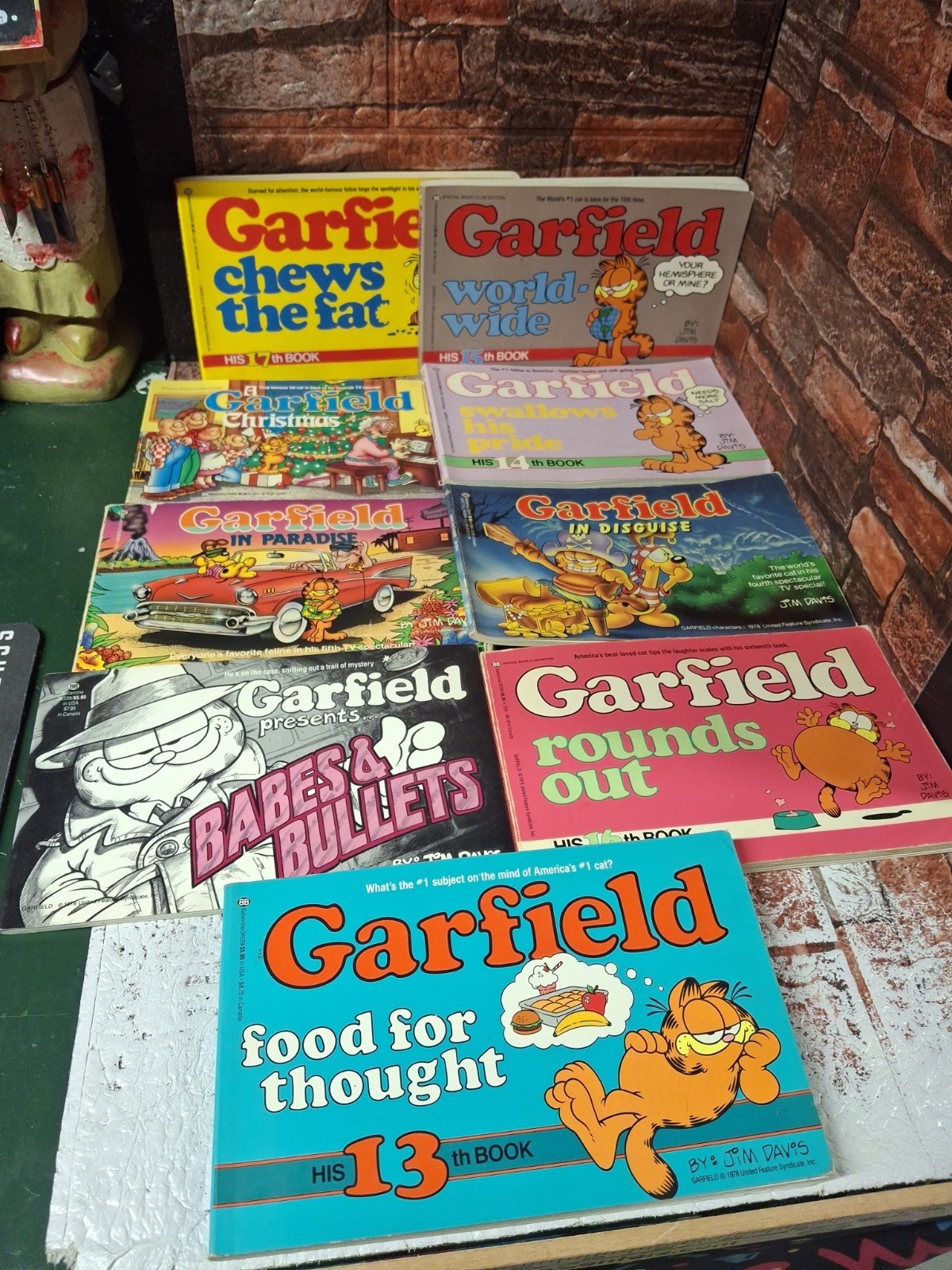Lot Of 9 Garfield by Jim Davis Books – Vintage 1985 To 1989