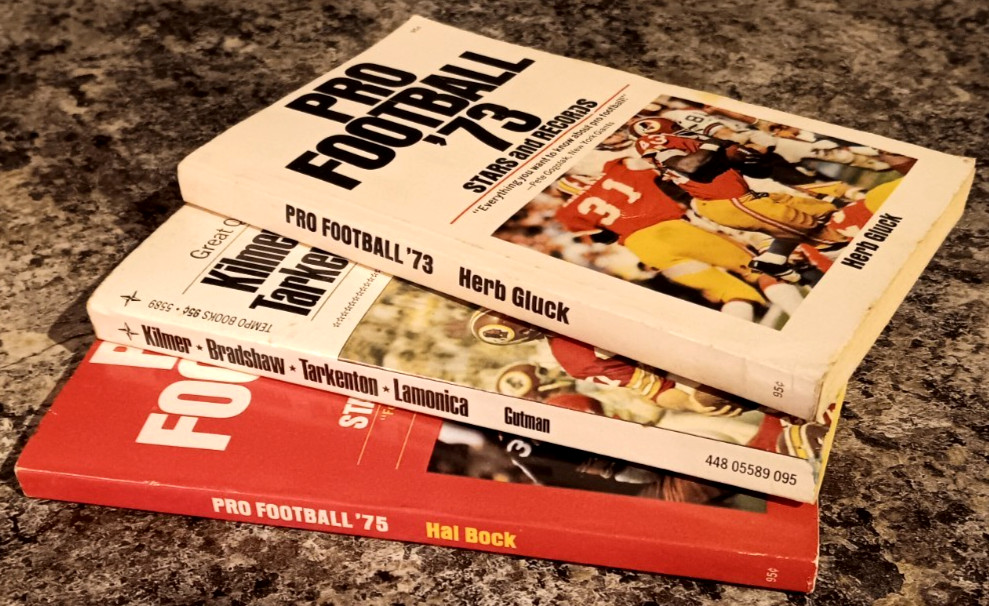THREE PRO FOOTBALL ’73 & 75 STARS AND RECORDS & GREAT QUARTERBACKS #2 Paperback!