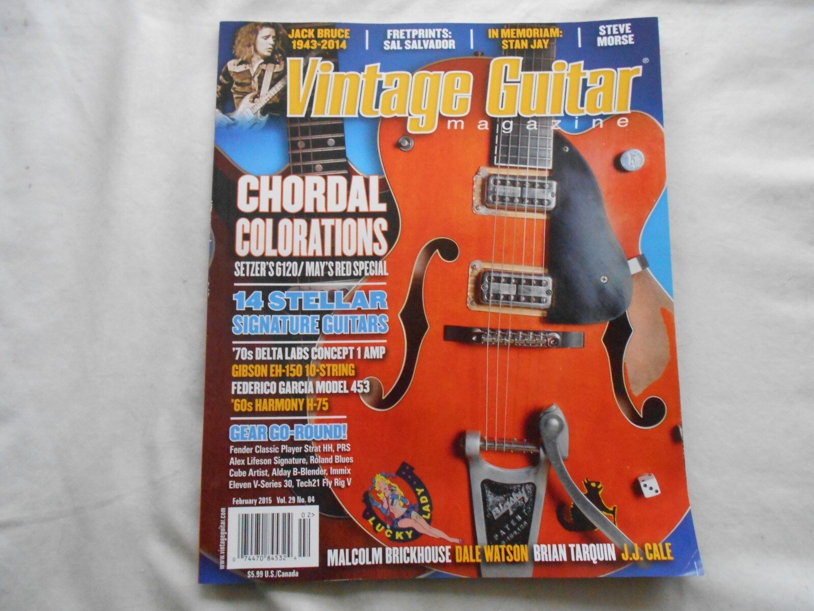 VINTAGE GUITAR MAGAZINE-FEBRUARY,2015