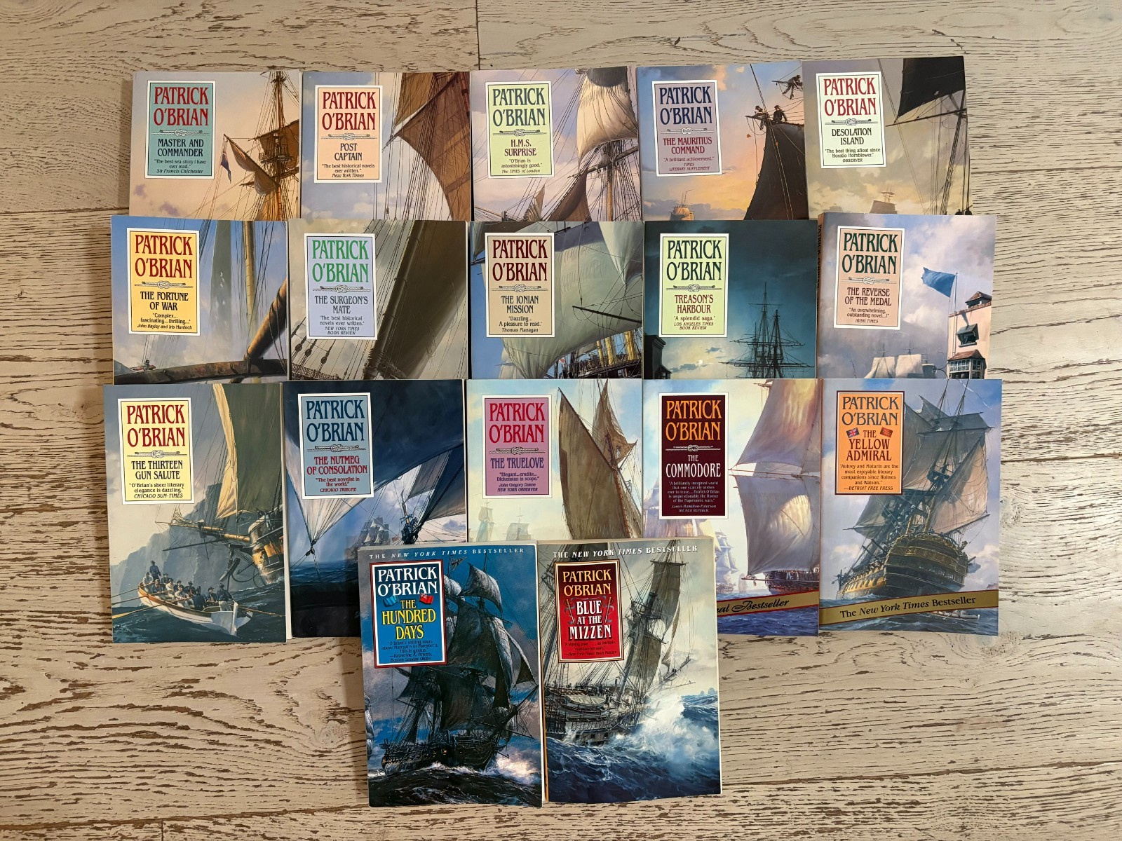 Patrick O’Brian Aubrey Maturin Series Set of 17 Vintage Books Nautical Adventure