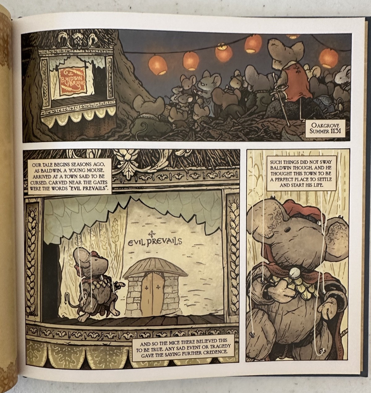 Mouse Guard Fall 1152 Baldwin the Brave Other Tales SIGNED David Petersen sketch