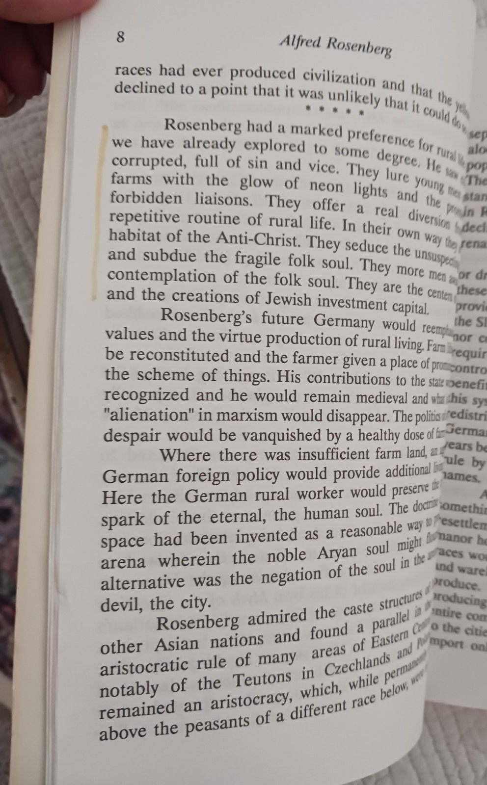 THE PHILOSOPHY OF ALFRED ROSENBERG by James B. Whisker, 1990 PB