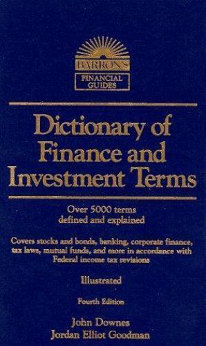 Dictionary of Finance and Investment Term- John Downes, 9780812090352, paperback